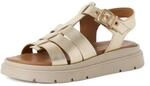 Tamaris Damen Sandalette mit Keilabsatz, metallic, 37 EU