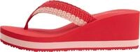 Tommy Hilfiger Damen Flip Flops Crochet Summer Sandal mit Keilabsatz, Rot...