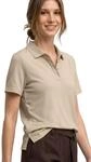 Street One Kurzarm Poloshirt in Rippstruktur Cotton beige 34