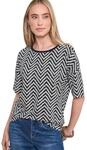 Damen T-Shirt mit Rundhals und All-Over-Print