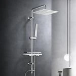 G&ouml;rbach Regendusche Duschsystem Duschstange mit Ablage Duschset ohne Duscharmatur