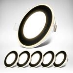 B.K.Licht - 6er Set LED Einbaustrahler 230V mit Nachtlichtfunktion, Fl&auml;chen und