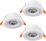 EGLO 3er Set LED Einbaustrahler Calonge, Spot Deckenleuchte, runder Einbauspot,