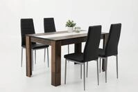 Hela Tische, 5-teilige Essgruppe Helene, Tisch melaminbeschichtet 140x80cm