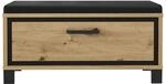 FORTE TRONDHEIM Bank mit 1 Schublade und gepolstertem Sitz, Holzwerkstoff,...
