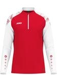 JAKO Unisex Ziptop Sonic, rot/wei&szlig;, M