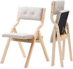 VEVOR Klappstuhl Gartenstuhl mit gepolstertem Kissen & Holzrahmen 2 STK....