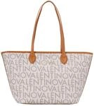 Valentino Shopper Logo Shopping Bag Beige/Nature