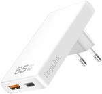 LogiLink USB 2-Fach Steckdosenadapter USB-A QuickCharge 18W & USB-C PowerDelivery