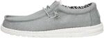 HEYDUDE Wally Canvas Herren - Slip on Schuhe - Mokassin Stil, Light Grey, 40