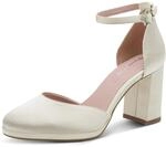 Tamaris Damen Pumps mit Blockabsatz, wei&szlig;, 40 EU