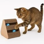 katzenspielzeug - kratzspielzeug Beli dreieck braun 20x24,5x24,5 cm - karton