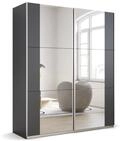 Rauch M&ouml;bel Kronach Schrank Schwebet&uuml;renschrank, 2-t&uuml;rig, Grau Metallic mit 2