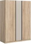 xonox.home &ndash; Kleiderschrank 3-t&uuml;rig 130x183x53 cm in Sonoma Eiche und...