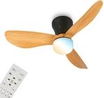 BRILONER - LED Deckenventilator mit Beleuchtung, Fernbedienung, Leiser...