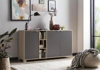 Schildmeyer Sideboard Anouk, 701769, Eiche hell Dekor/basaltgrau, 144,5 x 39 x...