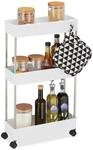 Relaxdays Nischenwagen, Kunststoff, HBT: 70 x 15,5 x 40,5 cm, schmales...