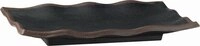 APS 84104 Tablett MARONE, 22,5 x 15 cm, H&ouml;he 3 cm, Melamin, schwarz mit braunem Rand