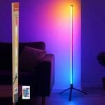 Grundig LED Stehlampe 120 cm &ndash; RGB Lampe mit Fernbedienung &ndash; Schlaf- und