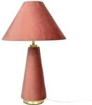 Relaxdays Tischlampe, Samtschirm & Metallfu&szlig;, E14, HxD: 47 x 30 cm,...