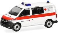 Herpa Modellauto VW T6.1 Halbbus DRK, Miniatur im Ma&szlig;stab 1:87, Sammlerst&uuml;ck,...
