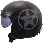 LS2, Jet Motorradhelm BOB II CARBON STAR Grey, XS