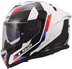 LS2, Integraler Motorradhelm STORM III SPORTY White Blue Red, 3XL