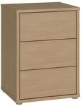 Forte ALICE SPRINGS Nachtschrank 50, modern-minimalistisch, 2 Schubladen,