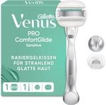Gillette Venus Pro Comfortglide Sensitive Rasierer Damen, Silber | Inkl. 1