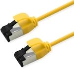 ROLINE S/FTP-(PiMF-) Patchkabel Cat.8 (Class I), Slim, LSOH, PoE, gelb, 3 m