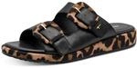Tamaris Damen Pantolette mit Keilabsatz, schwarz, 37 EU