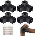 VEVOR 4er-Set Pfostenverbinder aus 2 mm dicken Stahlplatten Pfostenecke Pergola