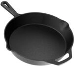 YASHE Gusseisenpfanne 26 CM, flache Bratpfanne f&uuml;r Steak und Fleisch,