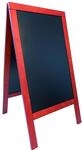 Securit Standtafel, zusammenklappbar, 70 x 135 cm, lackiert, mahagonifarben