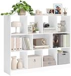 VASAGLE B&uuml;cherregal, Regal, W&uuml;rfelregal, Standregal, 11 offene F&auml;cher, horizontal,