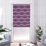 K-Home Klemmfix Doppelrollo Welle ohne Bohren - Bordeaux 110 cm x 200 cm (B x L)