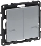 LEGRAND, SEANO with Netatmo Wandsender Licht - 2-fach, 2 Schaltwippen,