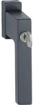 HOPPE 11682802 Fenstergriff Toulon Sperrzylinder TBT, VK 7x37 mm, schwarz matt,