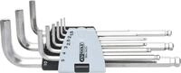 KS Tools 964.0420 EDELSTAHL Innen6kant-Winkelstiftschl&uuml;ssel-Satz, 9-tlg.