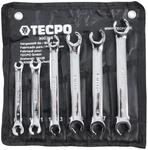 TECPO Bremsleitung Schl&uuml;ssel 8-19mm Ringschl&uuml;ssel Satz Offener Ring Schl&uuml;ssel