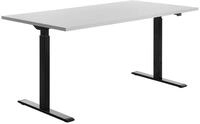 Topstar h&ouml;henverstellbarer Schreibtisch E-Table Holz 160x80 schwarz/grau
