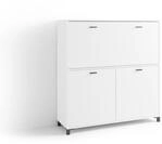 byLIVING Sekret&auml;r Montana/Sekret&auml;r matt wei&szlig;/Office-Schrank mit 1 Klappe und...
