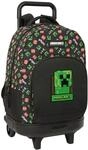 Minecraft Gro&szlig;er Rucksack mit R&auml;dern, kompakt, abnehmbar, ideal f&uuml;r Kinder