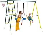 Outsunny Schaukelgestell bis 160 kg 4-in-1 Kinderschaukel mit 2 Schaukeln,