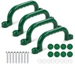 Relaxdays Kletterger&uuml;st Griffe, 4er Pack, je Haltegriff bis 100 kg, Spielturm &