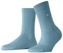 Burlington Damen Socken Fleet Street W So Baumwolle einfarbig 1 Paar, Blau Key Largo