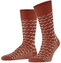 FALKE Herren Socken Sea Rock M So Baumwolle gemustert 1 Paar, Orange Red Clay 8095,