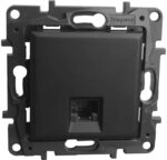 Computersteckdose RJ45 CAT5e UTP schwarz Niloe Step Unterputz Steckdose