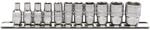 DRAPER B11 A/SR Vierkantantrieb Imperial Sockets auf Metall, blau, 1/4-Zoll, Set