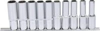 KS Tools 918.0660 1/2" CHROMEplus 12kant-Stecknuss-Satz, lang, 10-tlg., 10-19mm